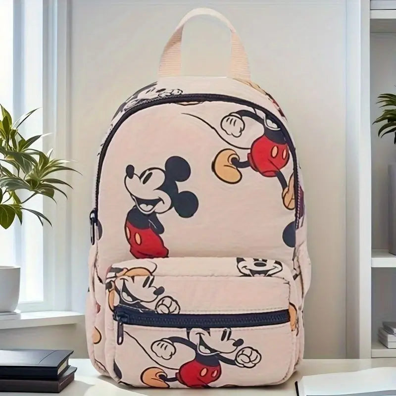 Mochila Infantil Mickey Estilo Cartoon para Escola e Uso Casual — Modelo Unissex