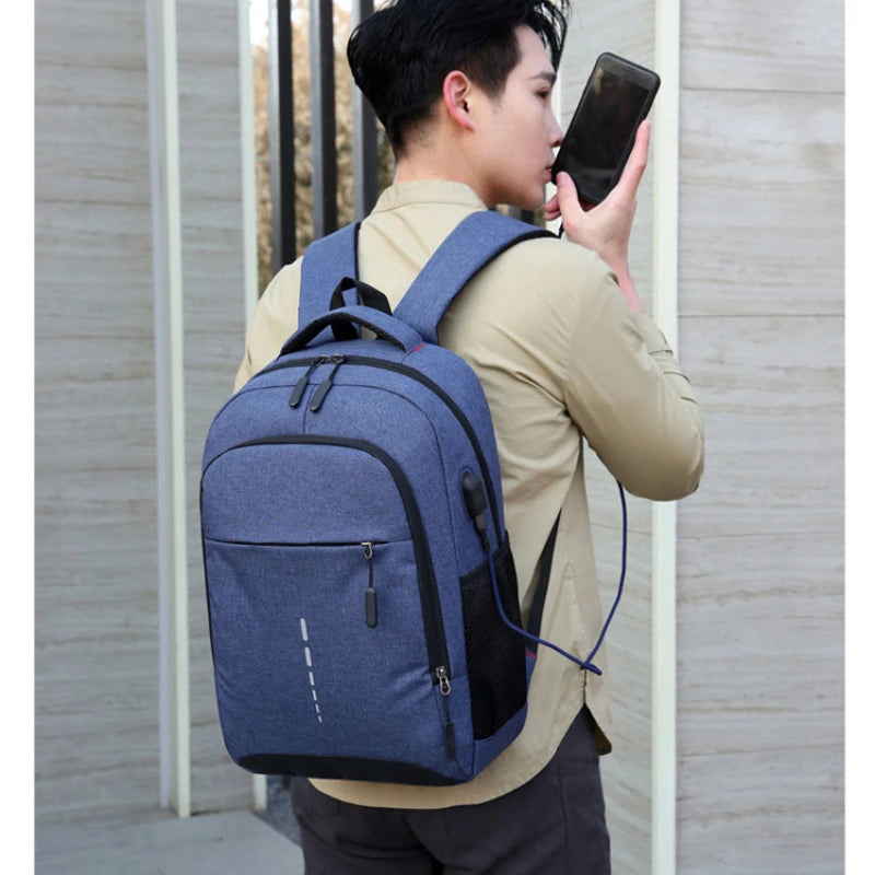 Mochila Masculina Impermeável e Ultra Leve para Notebook 15,6” com Design Moderno para Trabalho e Uso Diário