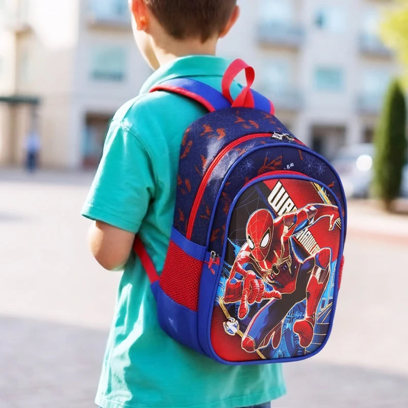 Mochila Escolar Infantil com Estojo Homem Aranha Impermeável