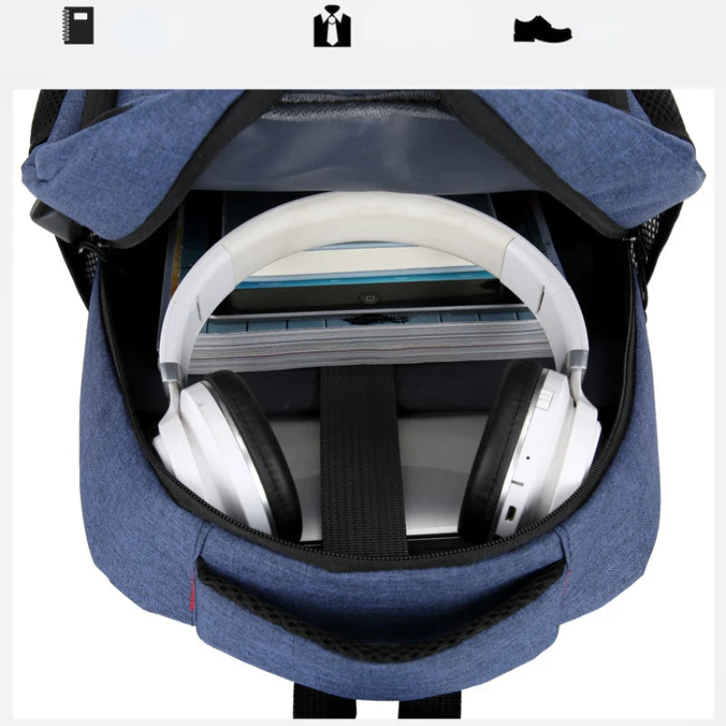 Mochila Masculina Impermeável e Ultra Leve para Notebook 15,6” com Design Moderno para Trabalho e Uso Diário
